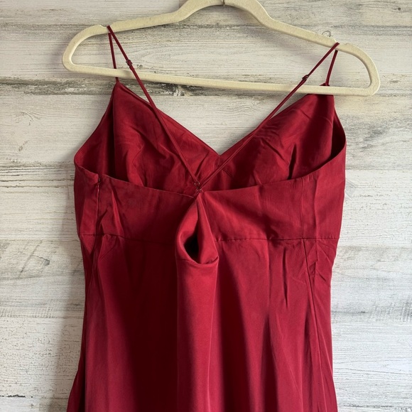 NWT Madewell The Layton Midi Slip Dress in Silk Minimalist Lightweight Red NO106 - Picture 6 of 14